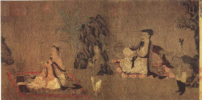 唐末孙位的《高逸图》(局部)出色刻画了魏晋士大夫的精神气质