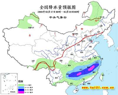 17日未来三天天气预报:北方地区多风沙天气 南方大部将持续阴雨